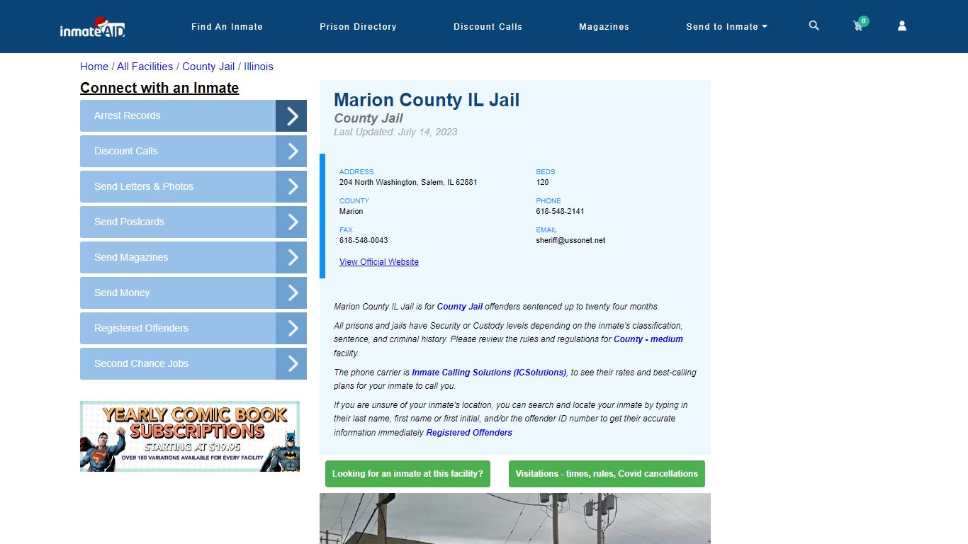 Marion County IL Jail - Inmate Locator - Salem, IL